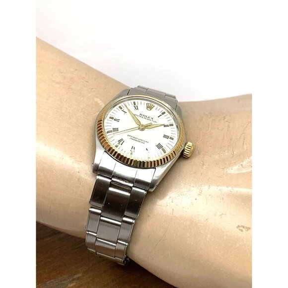 Rolex Speedking Oyster Perpetual 6430 Watch Swiss Wind Steel 14k Bezel 30mm - Picture 10 of 14